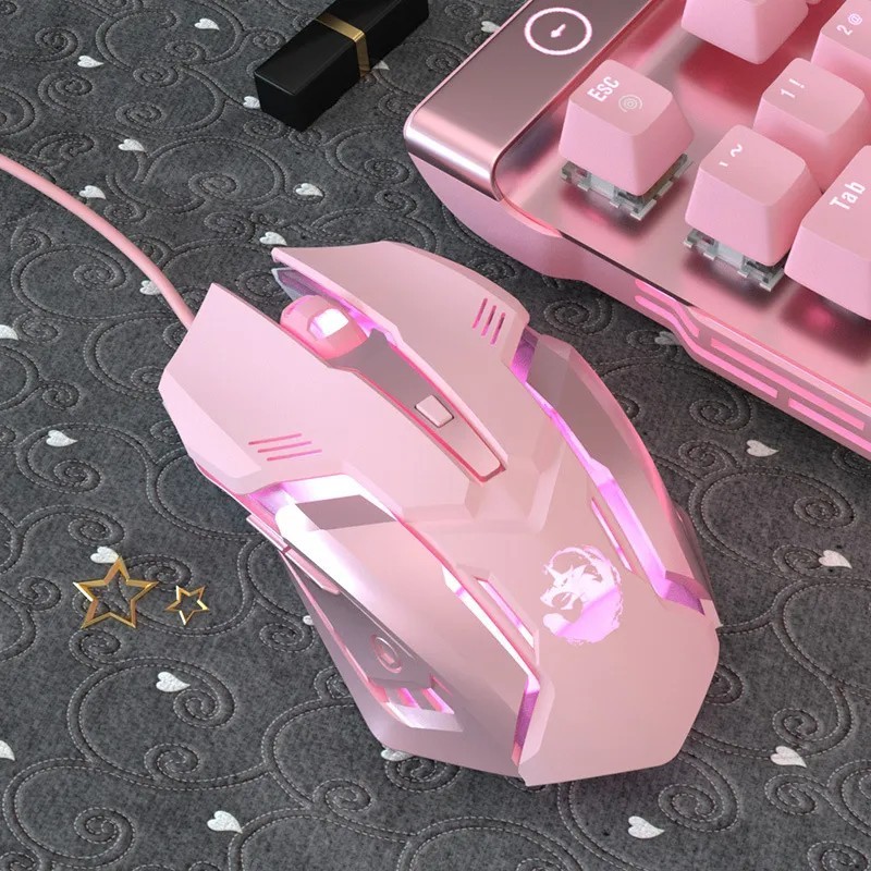 Mouse ergonomic pentru jocuri cu fir 6 butoane LED 2400 DPI USB Mouse pentru jocuri pentru computer K3 Mouse și mouse pad-uri pe