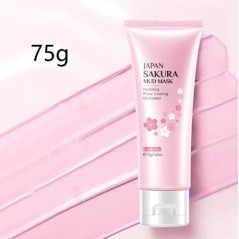 100 g Japonia Sakura Mască de față cu nămol Antirid Noapte Pachete faciale Curățarea pielii Albire puncte negre Pori Mască de nă