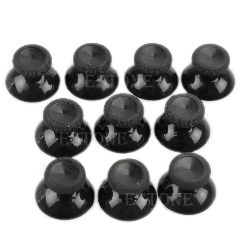 10 buc. Stick de degetul analog de schimb pentru controler xbox one, set de capace din silicon negru.