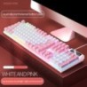 Tastatură roz K500 culori mixte, alb, roz, tastatură, 104 taste, tastatură pentru jocuri cu fir pentru laptop
