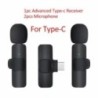 GAMINJA Microfon Lavalier fără fir portabil Înregistrare audio video Mini microfon pentru iPhone Android Transmisie live Telefon