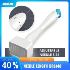 DRS140 Derma Roller Stamp, ac reglabil din oțel inoxidabil, anti-îmbătrânire facială, antirid, căderea părului, instrumente de î
