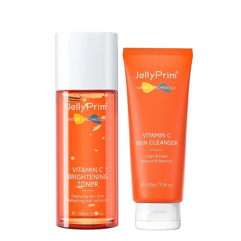 Set complet de îngrijire a pielii pentru față cu vitamina C Cremă de albire Ser pentru pete întunecate Seturi pentru curățarea f Set complet de îngrijire a pielii pentru față cu vitamina C Cremă de albire Ser pentru pete întunecate Seturi pentru curățarea f