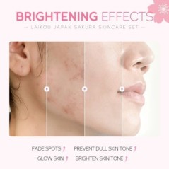 Set de îngrijire a pielii pentru față Cremă de curățare Sakura Essence Cremă hidratantă pentru albire și anti-îmbătrânire Cremă 