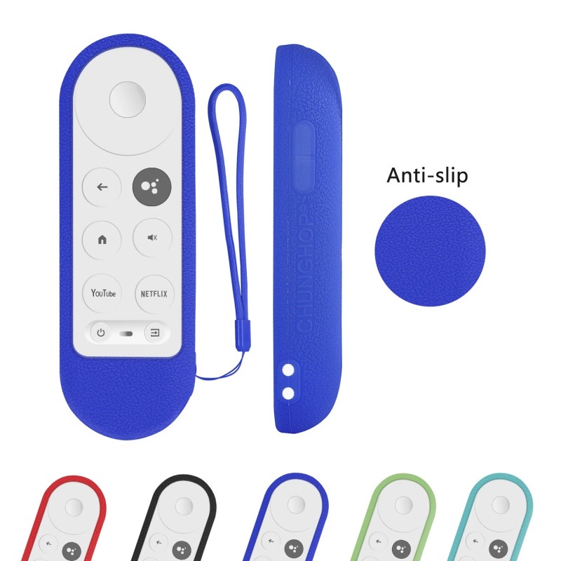 Husa din silicon Carcasa potrivita pentru Google Chromecast TV G9N9N 2020 Telecomanda vocala Rezistenta la socuri Manta de prote