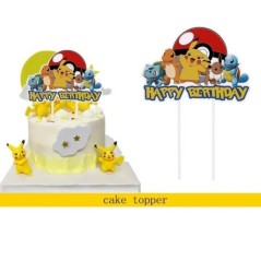 Decoratiuni pentru ziua de nastere Pokemon Pikachu Baloane pentru petrecere Vesela Farfurie Servetel Banner Decor de fundal pent