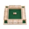 Set de jocuri de masă Deluxe cu patru fețe 10 numere Shut The Box Dice Party Club Jocuri de băut pentru adulți și familii