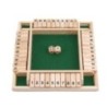 Set de jocuri de masă Deluxe cu patru fețe 10 numere Shut The Box Dice Party Club Jocuri de băut pentru adulți și familii