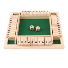 Set de cutie cu zaruri de lux cu 10 numere, cu patru fețe, pentru petrecere, jocuri de băutură, joc de familie interesant