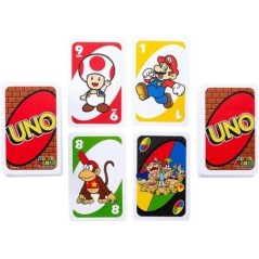 Mattel UNO Super Mario Jocuri de cărți Familie Divertisment amuzant Joc de masă Poker Copii Jucării Cărți de joc