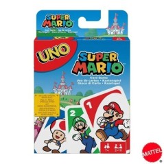 Mattel UNO Super Mario Jocuri de cărți Familie Divertisment amuzant Joc de masă Poker Copii Jucării Cărți de joc