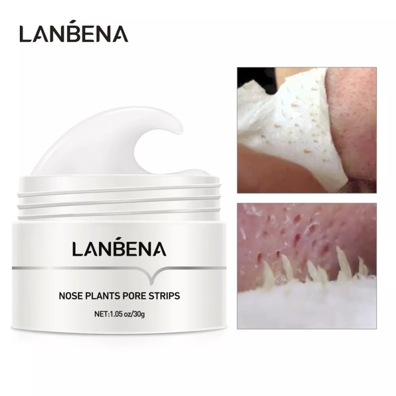 LANBENA Nou stil pentru îndepărtarea punctelor negre Mască pentru nas Banda pori Mască neagră Peeling Tratament acnee Curățare î LANBENA Nou stil pentru îndepărtarea punctelor negre Mască pentru nas Banda pori Mască neagră Peeling Tratament acnee Curățare î