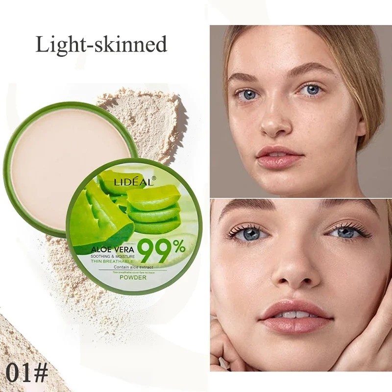 99% Aloe Vera Cremă hidratantă Pudră de față Fond de ten neted Pudră presată Machiaj Corrector Pori Acoperă Albire Luminează Cos 99% Aloe Vera Cremă hidratantă Pudră de față Fond de ten neted Pudră presată Machiaj Corrector Pori Acoperă Albire Luminează Cos