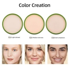 99% Aloe Vera Cremă hidratantă Pudră de față Fond de ten neted Pudră presată Machiaj Corrector Pori Acoperă Albire Luminează Cos