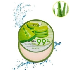 99% Aloe Vera Cremă hidratantă Pudră de față Fond de ten neted Pudră presată Machiaj Corrector Pori Acoperă Albire Luminează Cos