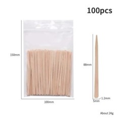100 buc/pachet Baton de unica folosinta din lemn pentru epilare cu ceara Instrument de stergere cu ceara de unica folosinta pent