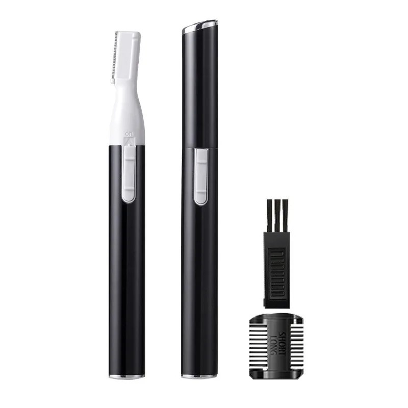 Dispozitiv de tuns sprâncene electric pentru modelarea sprâncenelor Bărbierit portabil cu design dublu cap de tăiere Trimmer de 