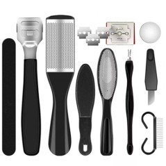 Kit de pedichiură 23 în 1 Set de instrumente profesionale pentru pedichiură din oțel inoxidabil Set de instrumente de pedichiură