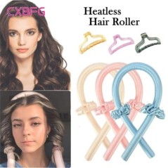 Curling fără căldură Bentiță fără căldură Bucle de mătase Panglică Role de păr pentru dormit Bentita moale Bigudiuri de păr lene
