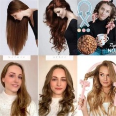 Curling fără căldură Bentiță fără căldură Bucle de mătase Panglică Role de păr pentru dormit Bentita moale Bigudiuri de păr lene