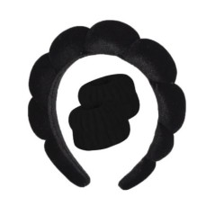 3 bucăți brățări de spălat din microfibră de modă, scrunchies, bentiță umflată, cu bule de spa, pentru spălarea feței, machiaj, 