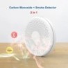 2 in 1 Version WiFi Tuya Smart Co & Smoke Detector Alarm Carbon Monoxide Parlor Room Kitchen Shop Fire PIR Sound Sensor Alert