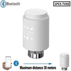 Actuator termostatic inteligent pentru supapă de radiator Bluetooth TRV Controler de temperatură programabil Alexa Tuya Asistent