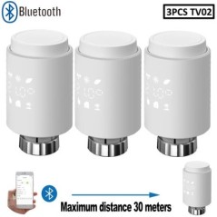 Actuator termostatic inteligent pentru supapă de radiator Bluetooth TRV Controler de temperatură programabil Alexa Tuya Asistent