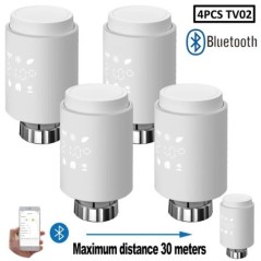 Actuator termostatic inteligent pentru supapă de radiator Bluetooth TRV Controler de temperatură programabil Alexa Tuya Asistent