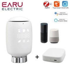 Tuya Smart ZigBee Dispozitiv de acționare pentru radiator TRV Valve termostatice programabile pentru radiator App Controler de t
