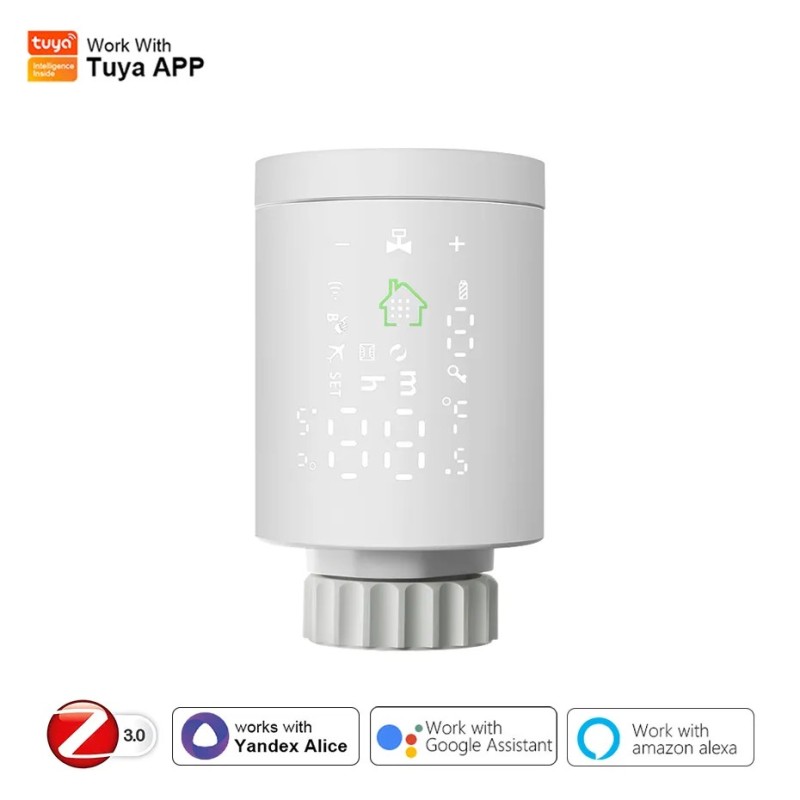 Tuya Zigbee 3.0 TRV Termostat Smart Radiator Actuator Supapă Cap termic Controler de temperatură programabil Alexa Google Home Tuya Zigbee 3.0 TRV Termostat Smart Radiator Actuator Supapă Cap termic Controler de temperatură programabil Alexa Google Home