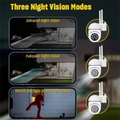 Cameră de supraveghere în aer liber 5MP CCTV IP Wifi Cameră impermeabilă Protecție externă de securitate Monitor de acasă fără f