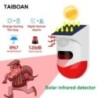 Alarmă solară PIR cu infraroșu pentru exterior Sirenă WiFi inteligentă impermeabilă fără fir 433MHz Senzor stroboscop antiefracț