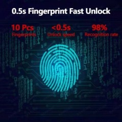 Lacăt inteligent cu amprentă digitală RAYKUBE P2 Lacăte biometrice din aliaj de zinc, rezistente la apă, cu baterie reîncărcabil