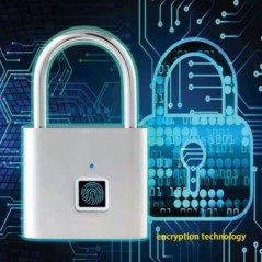 Lacăt inteligent cu amprentă digitală RAYKUBE P2 Lacăte biometrice din aliaj de zinc, rezistente la apă, cu baterie reîncărcabil