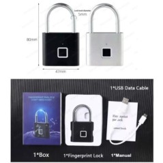 Lacăt inteligent cu amprentă digitală RAYKUBE P2 Lacăte biometrice din aliaj de zinc, rezistente la apă, cu baterie reîncărcabil