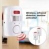 Mini alarmă cu telecomandă fără fir cu detector cu senzor de mișcare cu infraroșu IR și sirenă puternică de 105 dB pentru securi