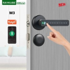 RAYKUBE M3 Tuya BLE Blocare inteligentă a ușii cu amprentă digitală Blocare cu parolă cu chei Smartlife/Tuya APP Deblocare pentr