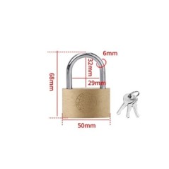 Lacăt din cupru Încuietori mici pentru dulap de bagaje Hardware pentru îmbunătățirea casei 20mm 25mm 30mm 40mm 50mm Include 3 ch