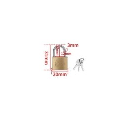 Lacăt din cupru Încuietori mici pentru dulap de bagaje Hardware pentru îmbunătățirea casei 20mm 25mm 30mm 40mm 50mm Include 3 ch