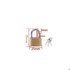Lacăt din cupru Încuietori mici pentru dulap de bagaje Hardware pentru îmbunătățirea casei 20mm 25mm 30mm 40mm 50mm Include 3 ch
