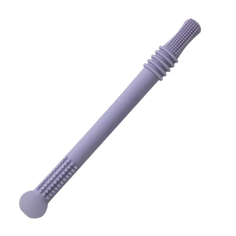 Jucărie sigură, masticabilă pentru bebeluși, din silicon, paie pentru dentiție pentru bebeluși, jucării pentru dentiție pentru b