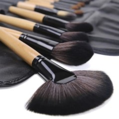 Pungă cadou de 24 buc Seturi de pensule de machiaj Perii cosmetice profesionale Pudră pentru sprâncene Fond de ten Umbre Pinceau