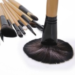 Pungă cadou de 24 buc Seturi de pensule de machiaj Perii cosmetice profesionale Pudră pentru sprâncene Fond de ten Umbre Pinceau