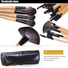 Pungă cadou de 24 buc Seturi de pensule de machiaj Perii cosmetice profesionale Pudră pentru sprâncene Fond de ten Umbre Pinceau