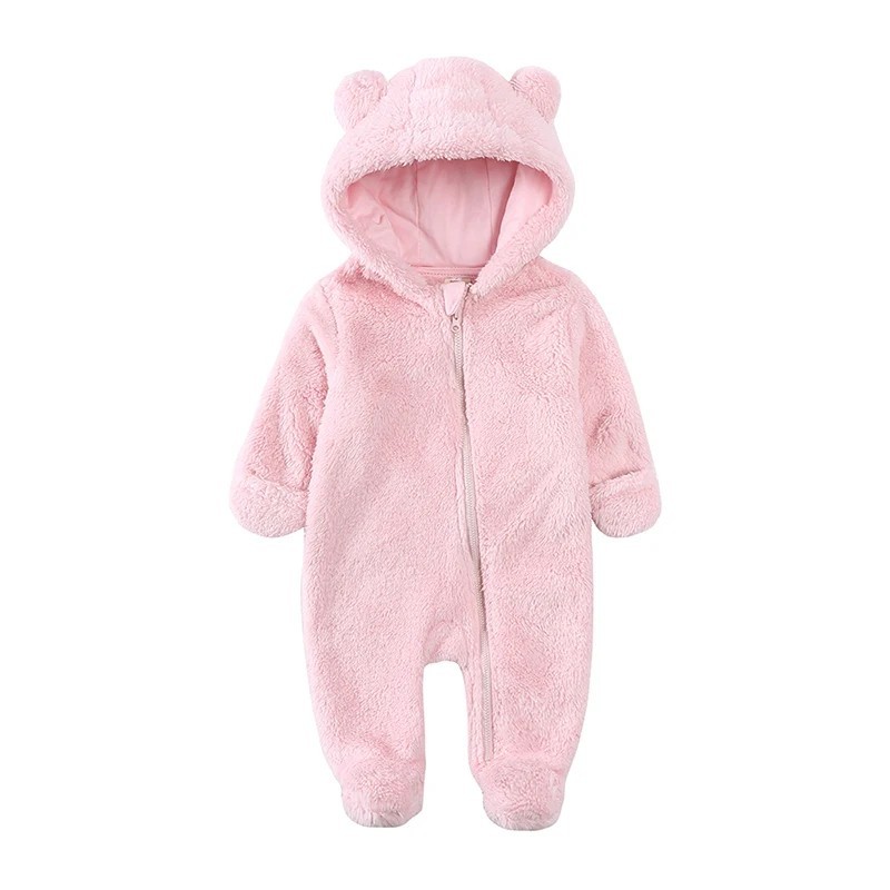 Winter Essentials haine pentru bebeluși din lână Salopetă pentru copii, băieți, fete, pijamale, cu glugă, pentru copii mici, sal