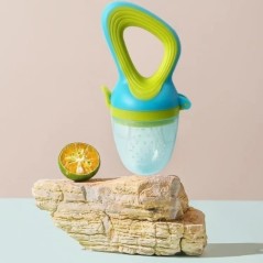 Hrănitor de fructe pentru bebeluși din silicon, 1 buc, cu capac, suzetă pentru dentiție
