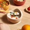 Set bol pentru hrănire pentru bebeluși din silicon de calitate alimentară, bol pentru hrănire pentru copii, rezistent la apă, cu