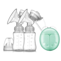 Pompe de sân electrice duble ZIMEITU Pompă de sân electrică USB cu aspirare puternică a mamelonului cu biberon de lapte pentru b