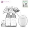 Pompe de sân electrice duble ZIMEITU Pompă de sân electrică USB cu aspirare puternică a mamelonului cu biberon de lapte pentru b